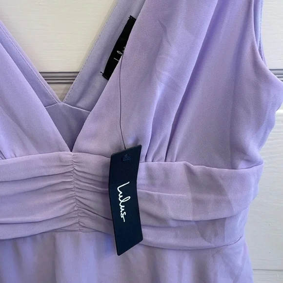 NWT Celebration Time Lavender Sleeveless Tiered Midi Dress - Picture 7 of 12